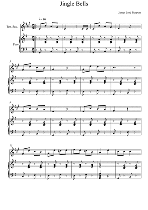 James Lord Pierpont - Jingle Bells (Tenor Saxophone Solo)