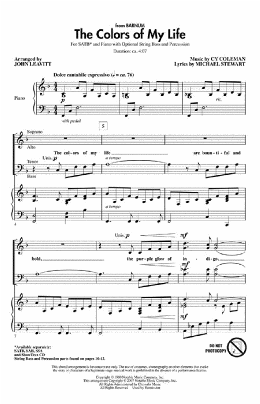 The Colors of My Life The Colors of My Life Choir scores gallery preview page 2