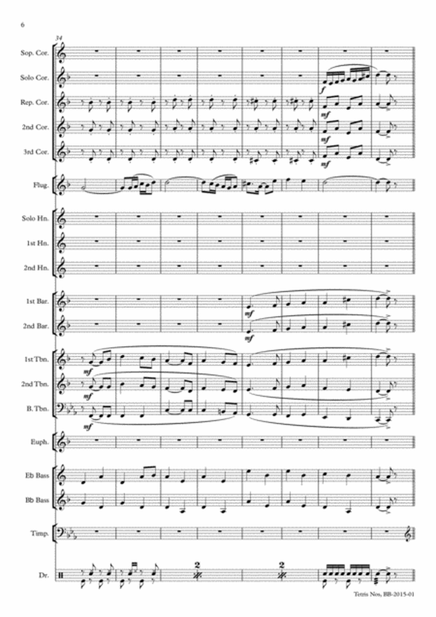 Tetris Nos - Korobeiniki - For Brass Band image number null