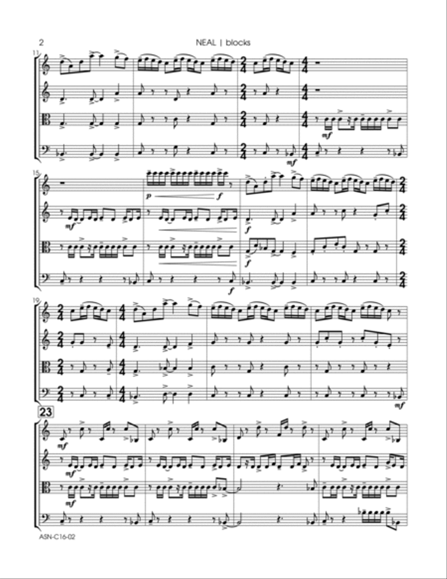 blocks String Quartet scores gallery preview page 6