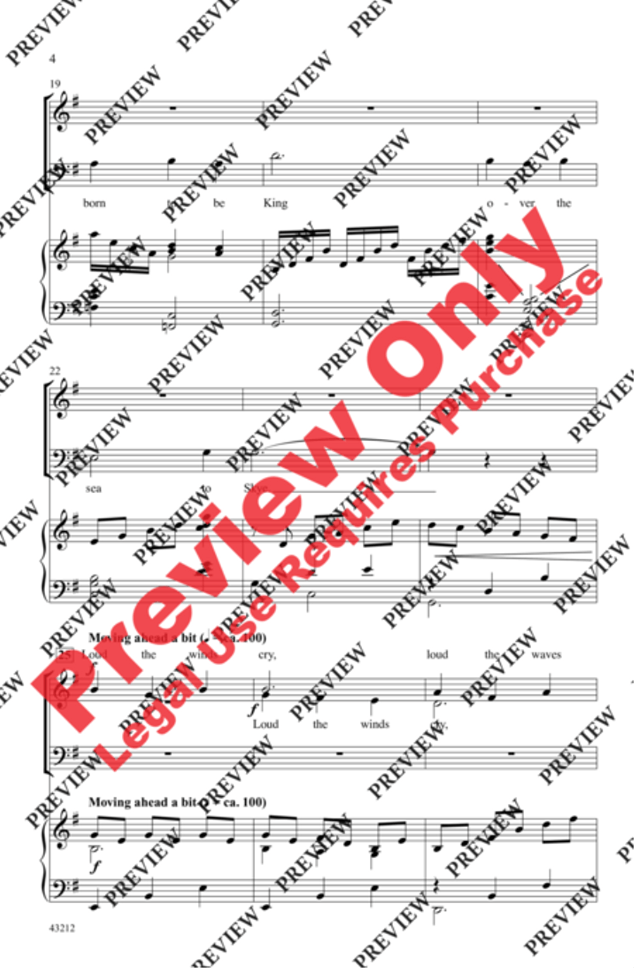 Over the Sea to Skye 4-Part scores gallery preview page 4