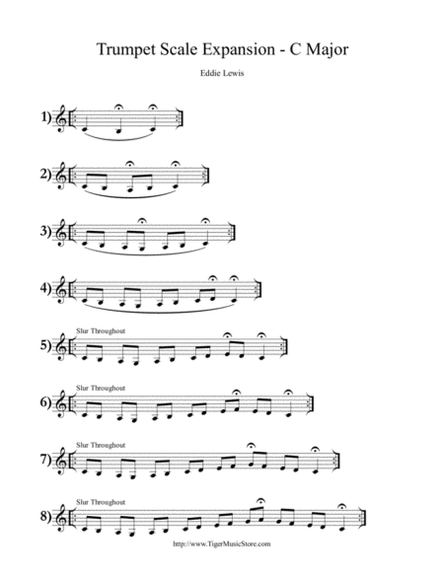 Trumpet Major Scale Expansion Exercises in Every Key by Eddie Lewis