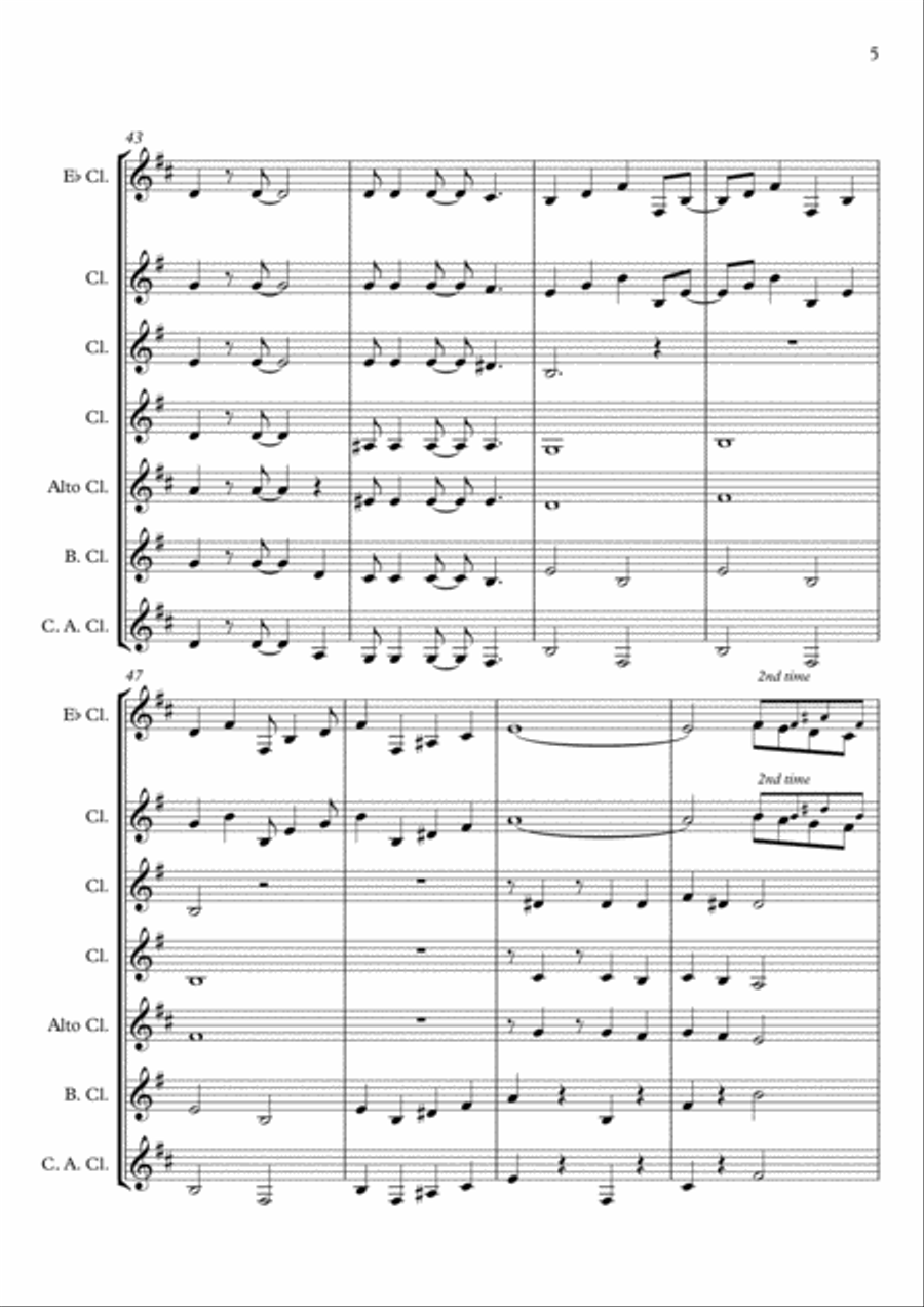 Puttin' On The Ritz Woodwind Quartet scores gallery preview page 5