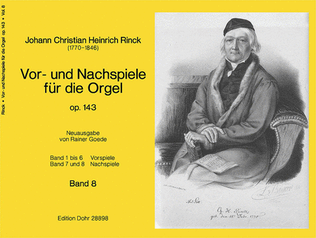 Book cover for Vor- und Nachspiele für die Orgel op. 143 -Band 8 (Nr. 187-196)-