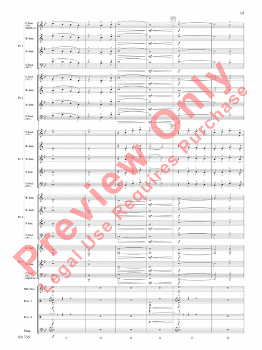 Shine Bright Concert Band scores gallery preview page 15
