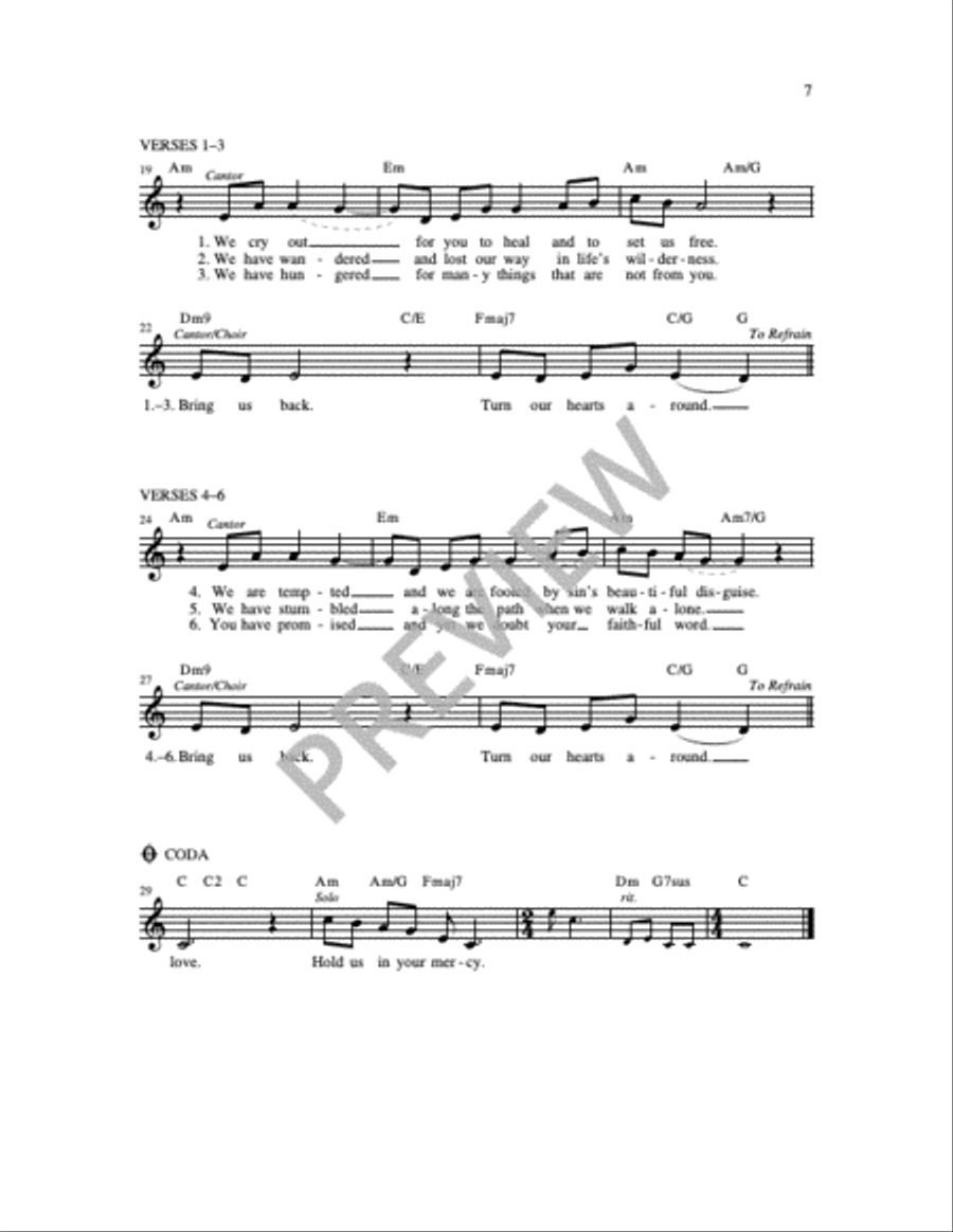 Turn Our Hearts Around 4-Part scores gallery preview page 2
