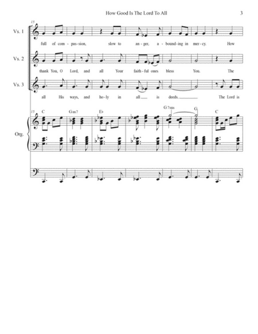 How Good Is The Lord To All (2-part choir) image number null