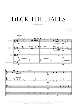 Deck The Halls (String Quartet) - Christmas Carol