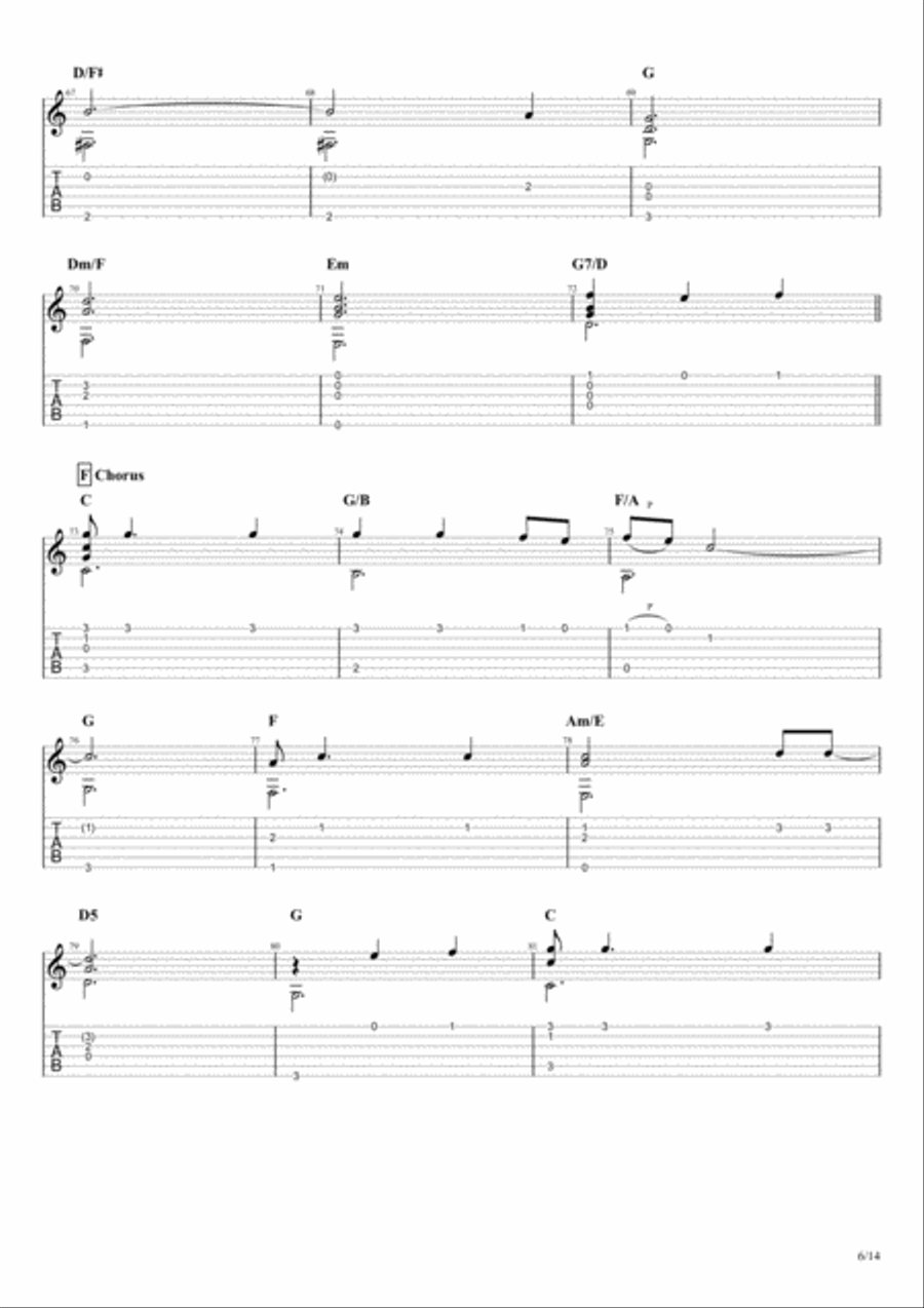 Piano Man Electric Guitar scores gallery preview page 6