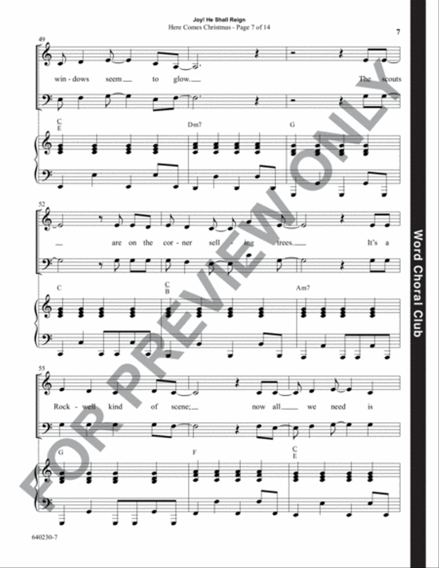 Here Comes Christmas - Anthem 4-Part scores gallery preview page 8