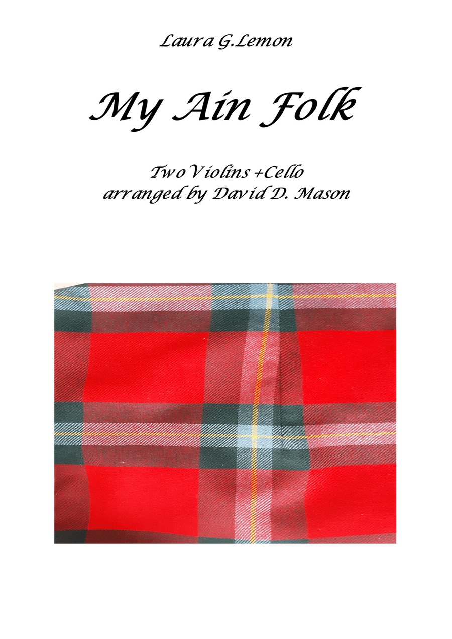My Ain Folk (Two Violins, Cello and Piano) Violin scores gallery preview page 1