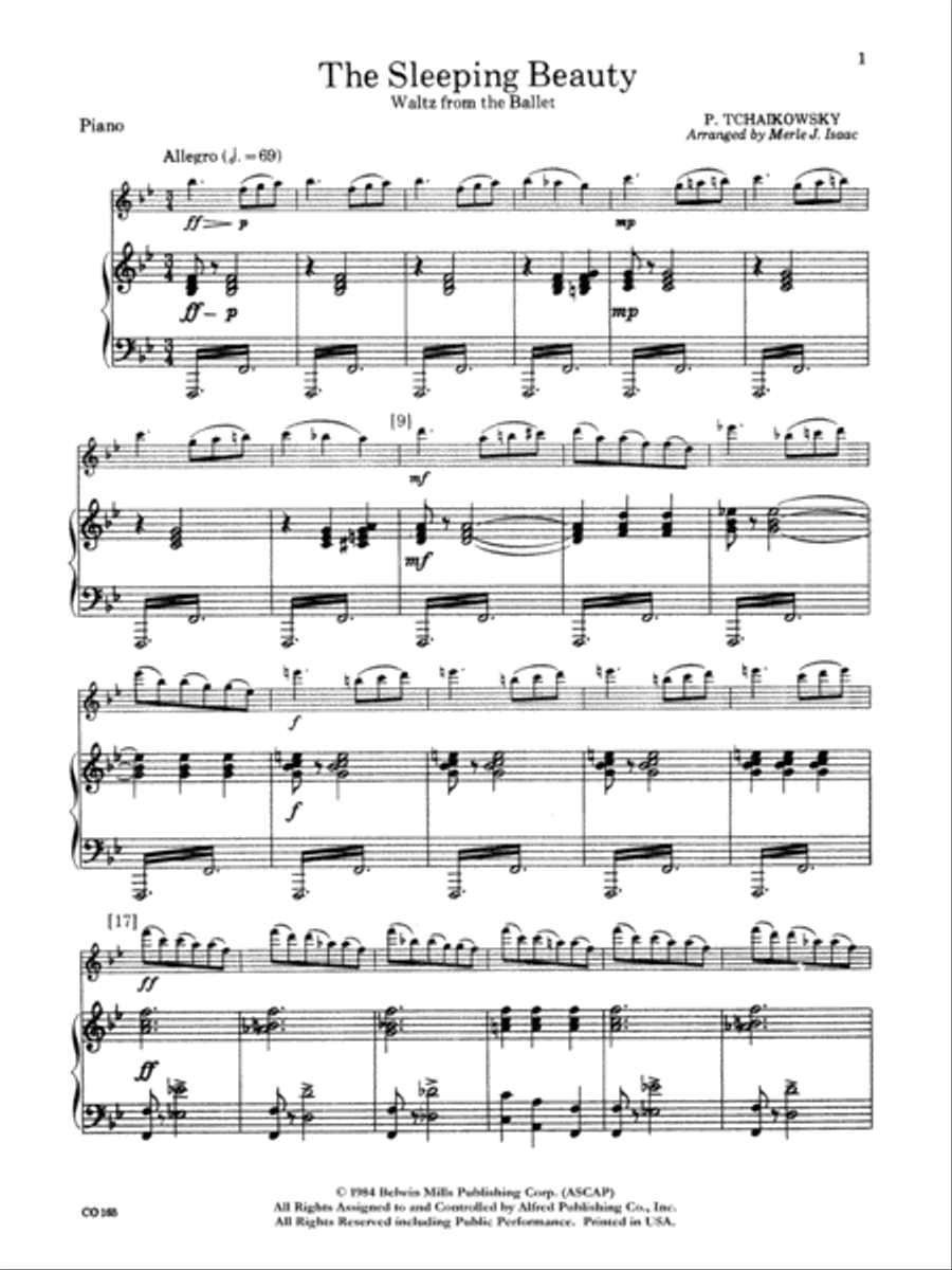 Sleeping Beauty (Waltz from the Ballet): Piano Accompaniment Full Orchestra scores gallery preview page 1
