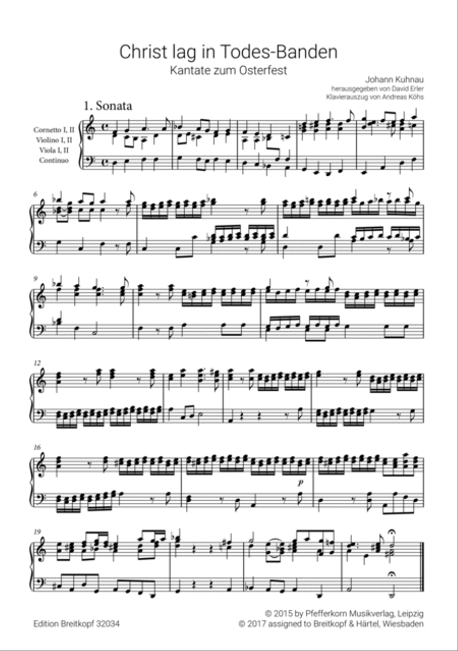 Christ lag in Todes-Banden 4-Part scores gallery preview page 2