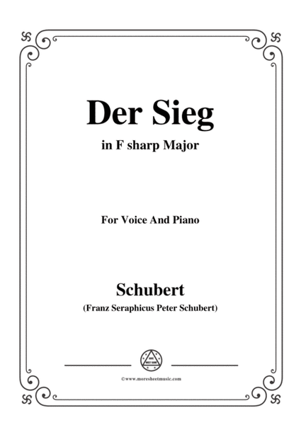 Schubert-Der Sieg,in F sharp Major,for Voice&Piano image number null