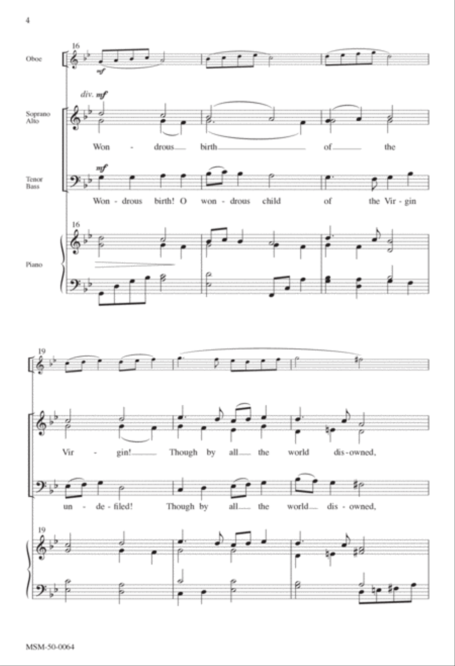 Savior of the Nations, Come 4-Part scores gallery preview page 3