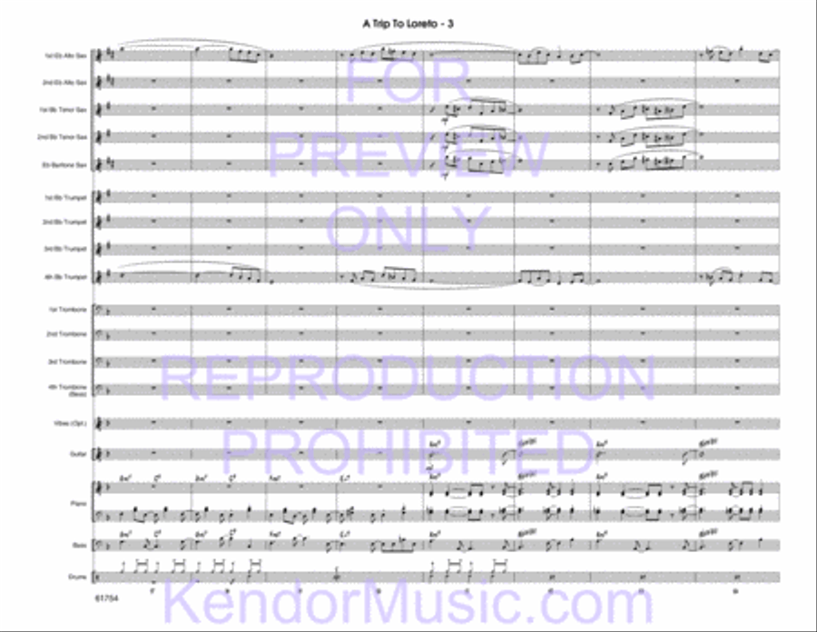 Trip To Loreto, A (Full Score) Jazz Ensemble scores gallery preview page 5