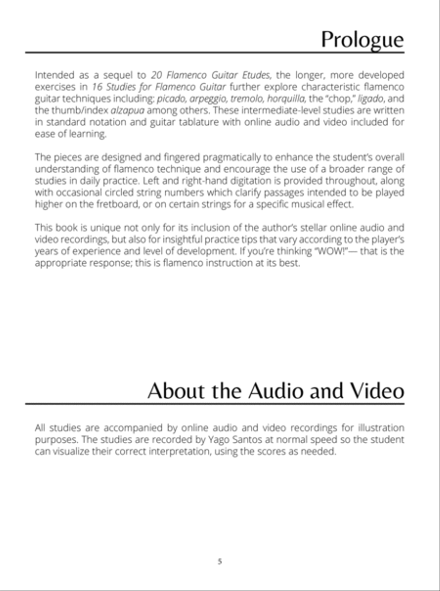16 Modern Studies for Flamenco Guitar Classical Guitar scores gallery preview page 6