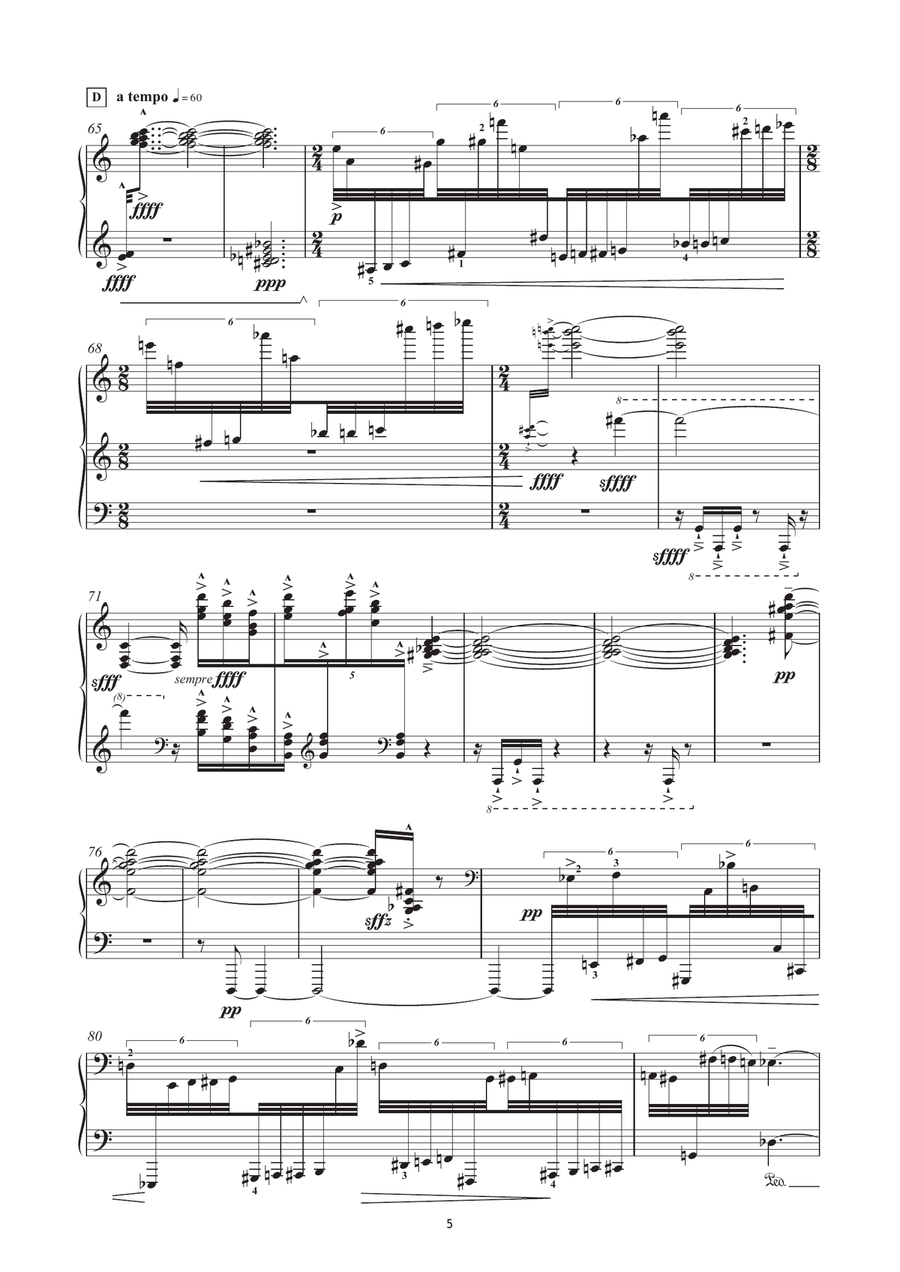 Des Pas Chromatiques - Hommage A Debussy Piano Solo scores gallery preview page 5