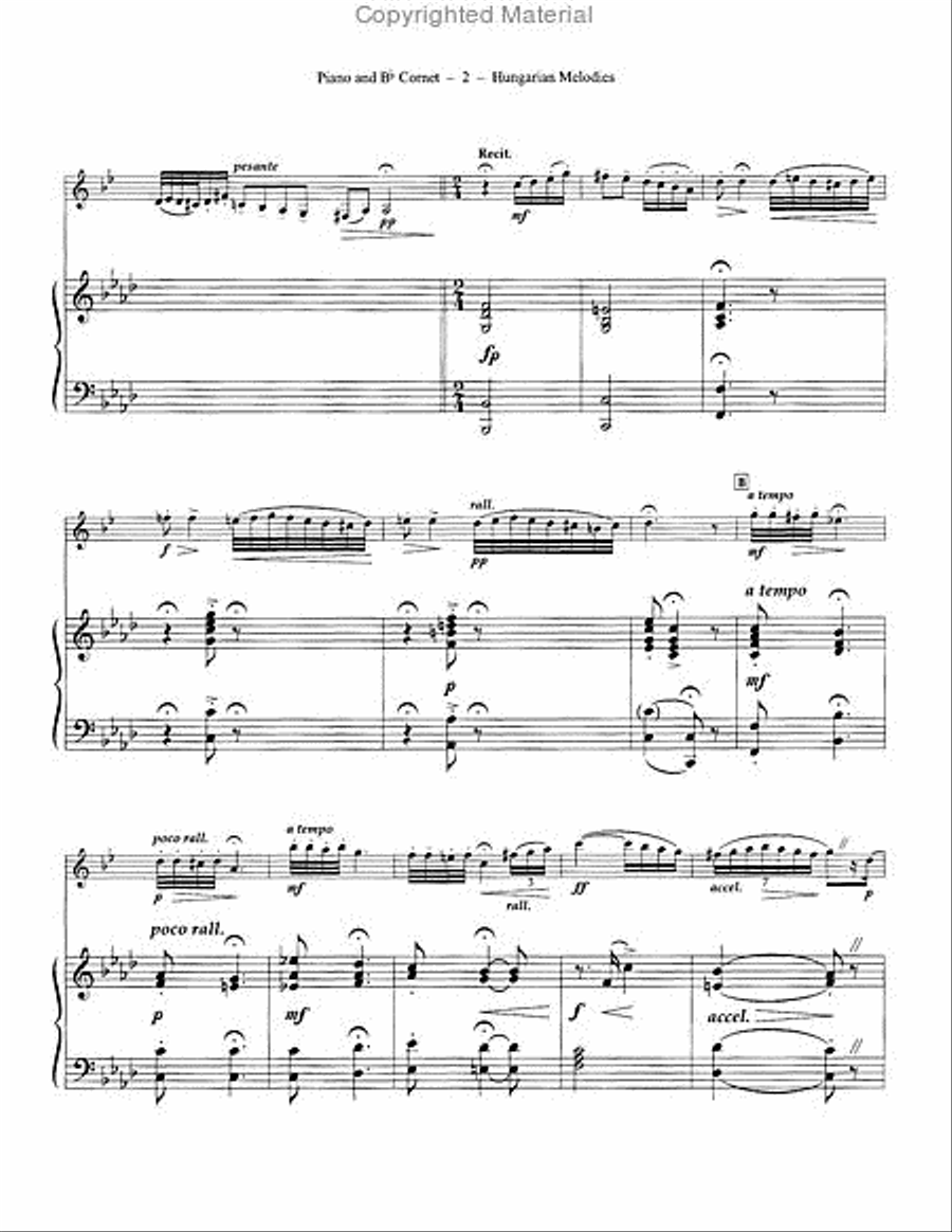 Hungarian Melodies Hungarian Melodies Euphonium scores gallery preview page 3