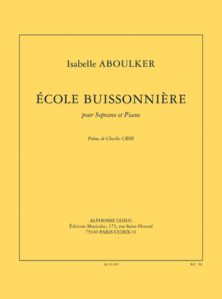 Book cover for Ecole Buissonniere (3'15'') Pour Soprano Et Piano (poeme C. Cros)