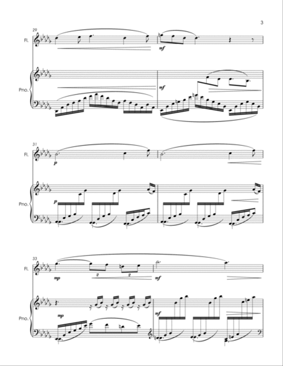 Clair De Lune (Debussy) - flute and piano with FREE BACKING TRACK Flute Solo scores gallery preview page 5