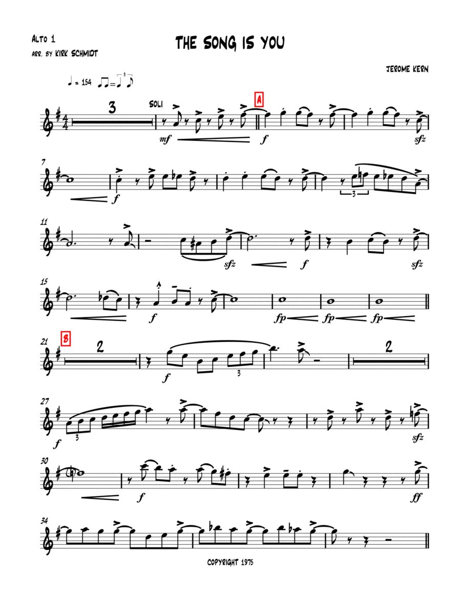 The Song Is You Jazz Ensemble scores gallery preview page 1