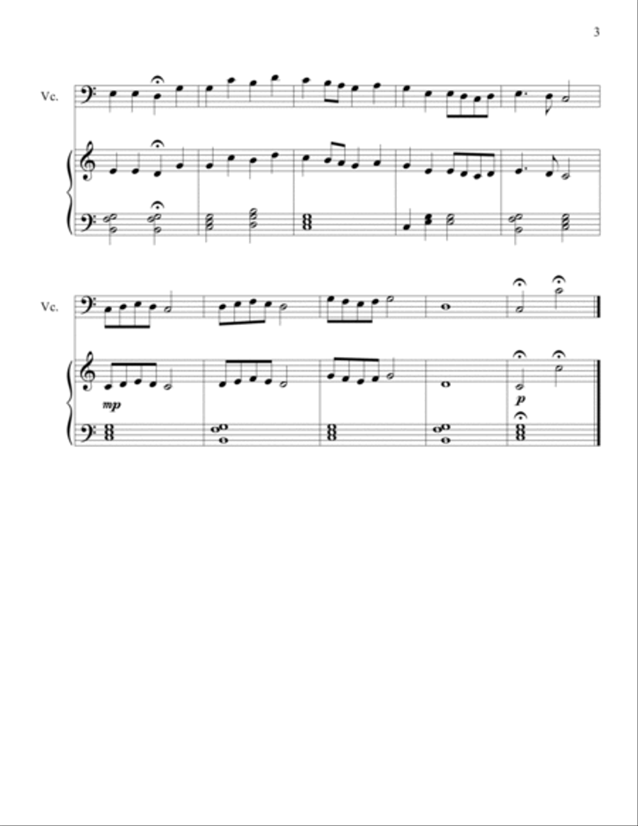 Easy Hymn Duets for Piano and Cello: 16 Hymns of the Faith String Duet scores gallery preview page 3
