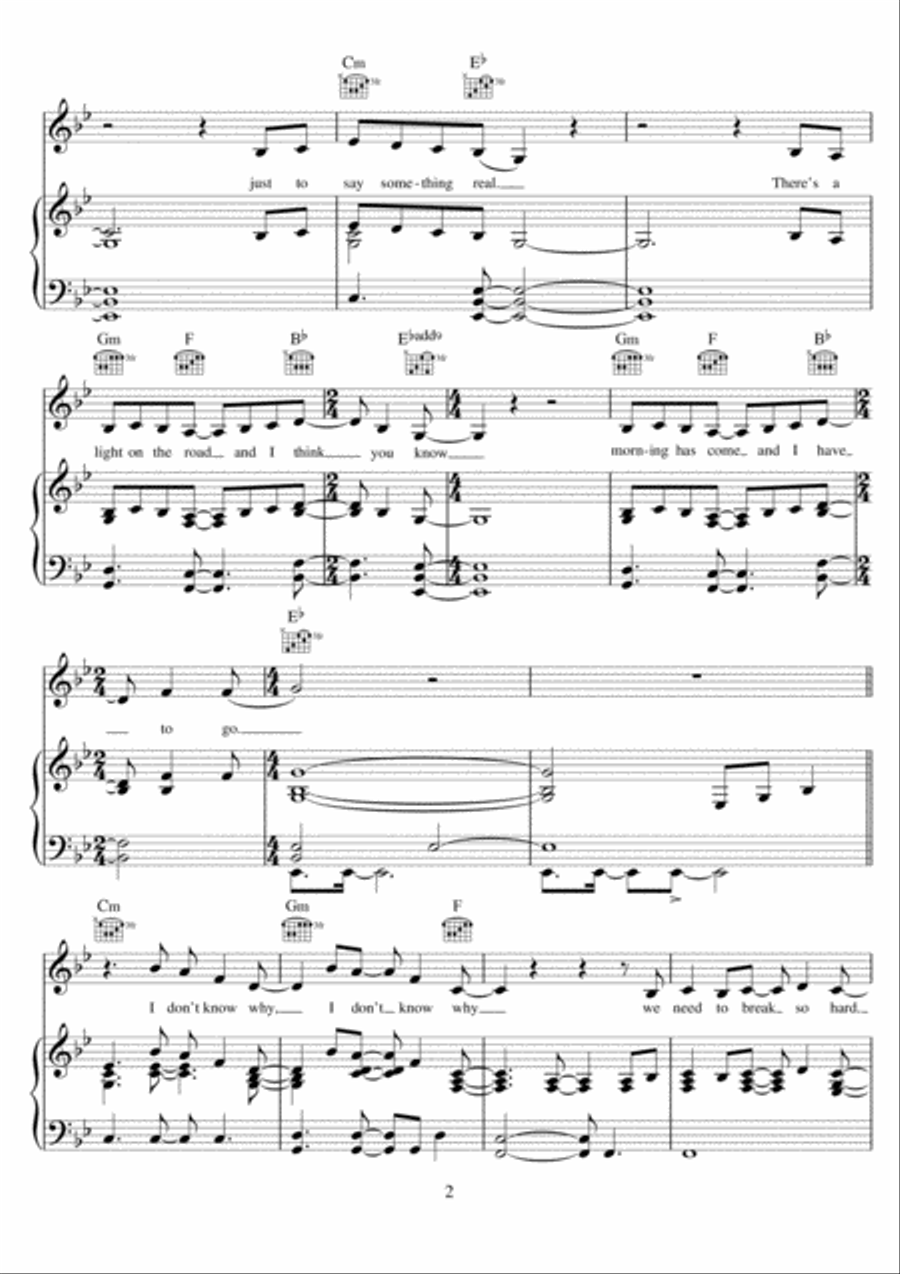 Let It All Go by Birdy Piano Vocal Guitar Digital Sheet