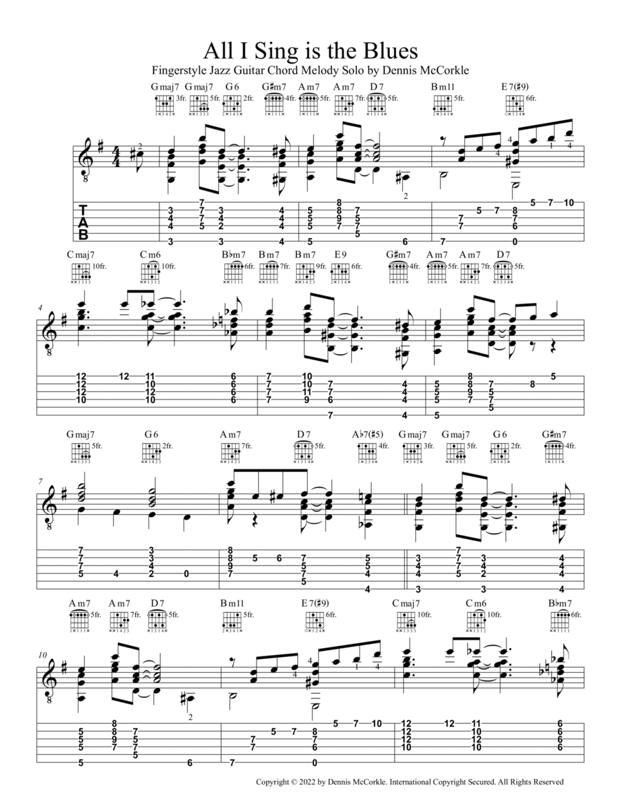Fingerstyle online jazz guitar