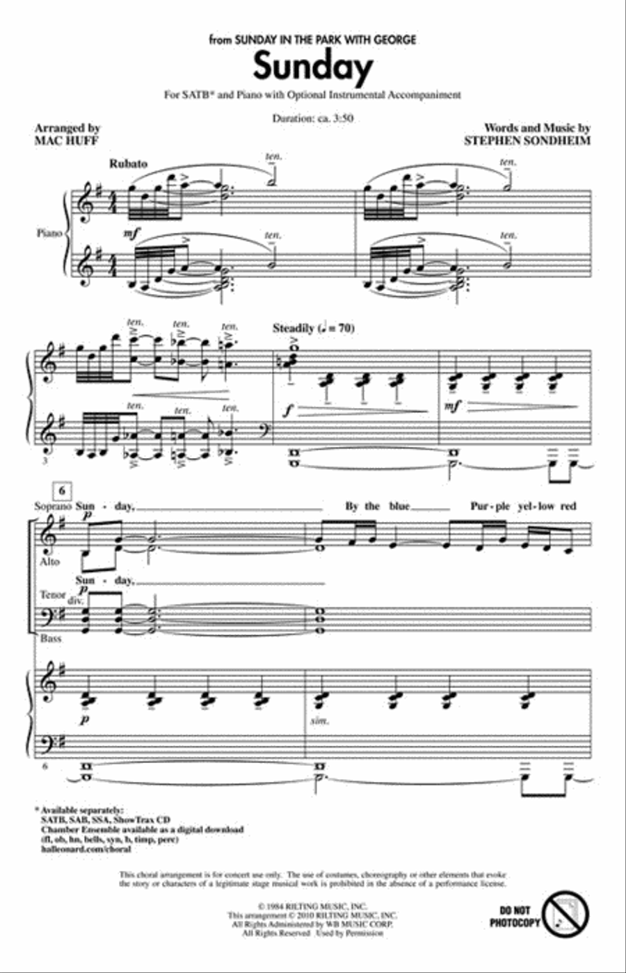 Sunday 4-Part scores gallery preview page 2