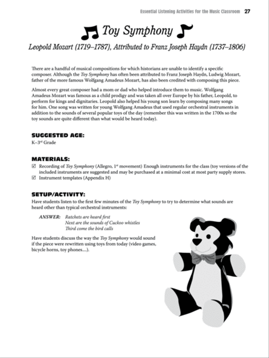 Essential Listening Activities for the Music Classroom Classroom Materials scores gallery preview page 3