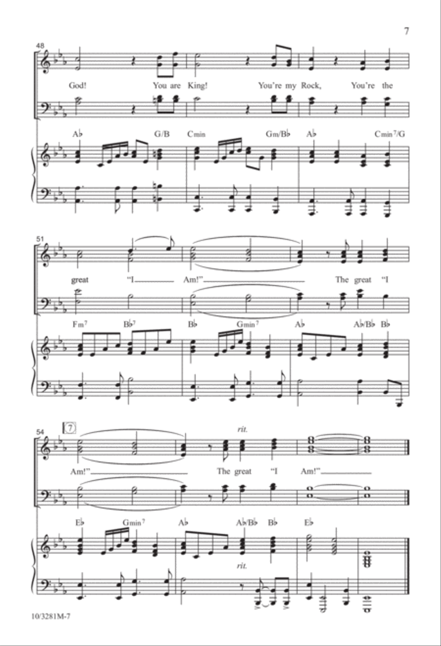 The Great I AM! SSATB scores gallery preview page 7