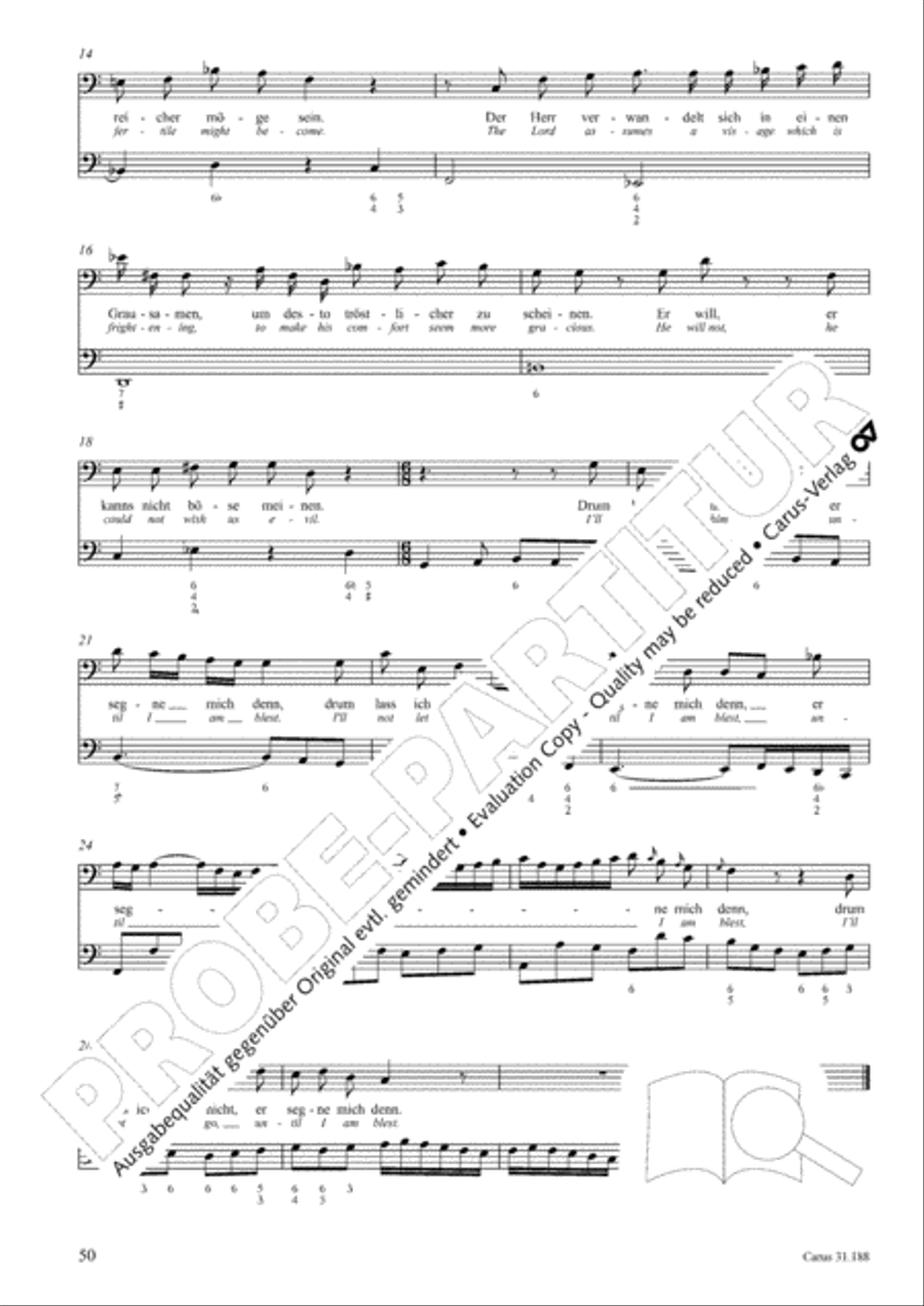 I have placed all my confidence (Ich habe meine Zuversicht) 4-Part scores gallery preview page 51