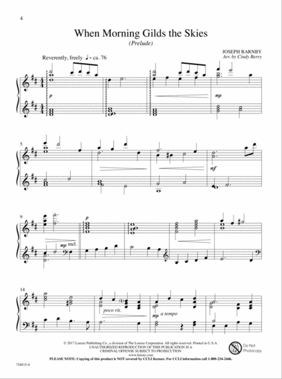 Cindy Berry: Classic Hymn Settings Piano Solo scores gallery preview page 2