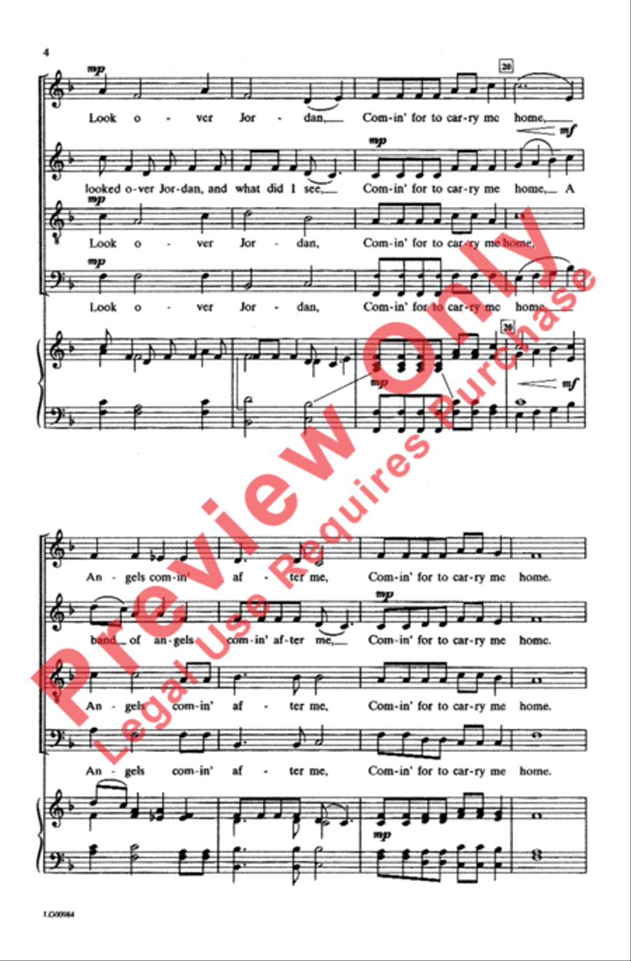 Swing Low, Sweet Chariot 4-Part scores gallery preview page 4
