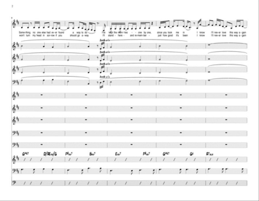 I'll Never Love This Way Again Jazz Ensemble scores gallery preview page 6