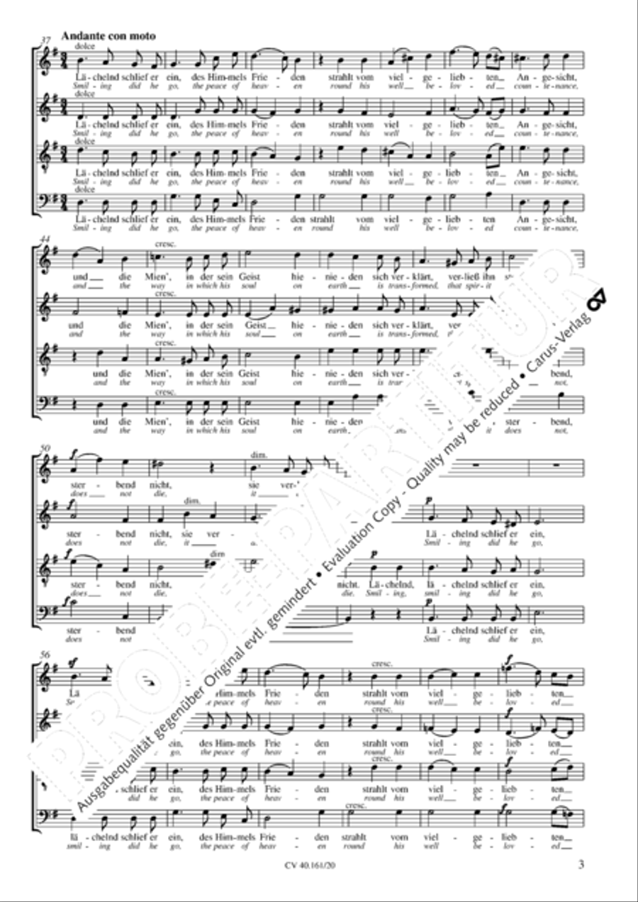 Have you seen him hov'ring near (Trauergesang) 4-Part scores gallery preview page 4