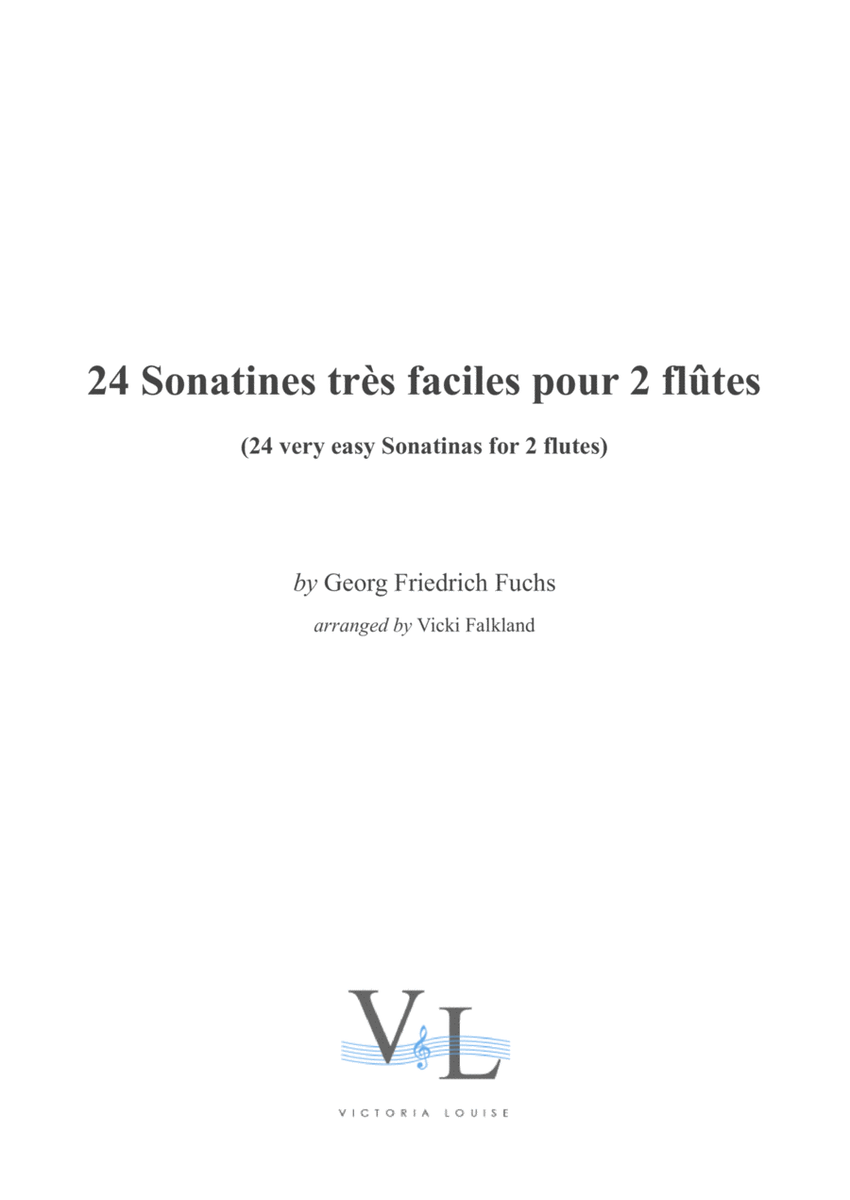 24 Sonatines très faciles pour 2 flûtes (24 very easy Sonatinas for 2 flutes) image number null