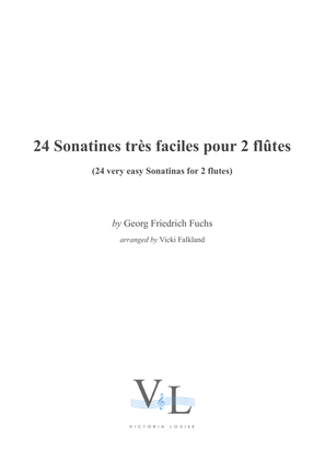 24 Sonatines très faciles pour 2 flûtes (24 very easy Sonatinas for 2 flutes)