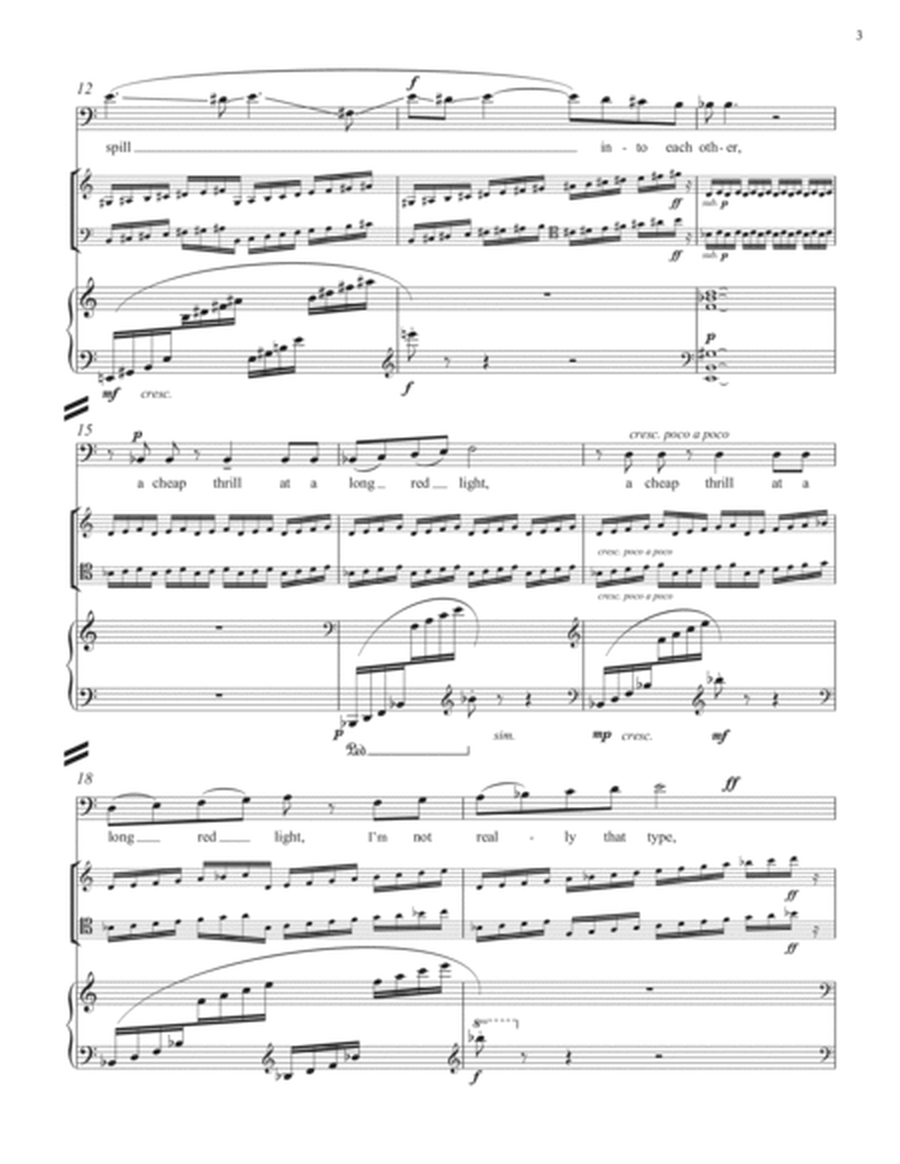 Excuse Me from Eight Love Songs for High Baritone Voice, Violin, Violoncello and Piano (Full/Vocal Score)