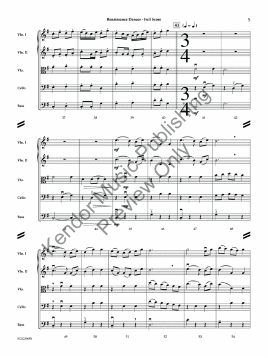 Renaissance Dances String Orchestra scores gallery preview page 6