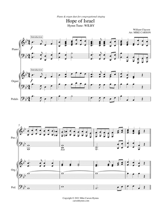 Hope of Israel (WILBY) Piano & Organ Duet for Congregational Singing