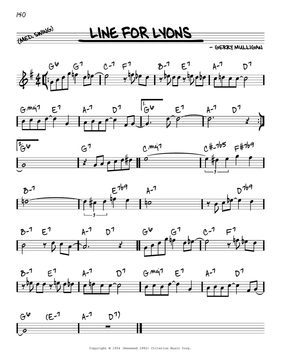 Line For Lyons C Instrument scores gallery preview page 1