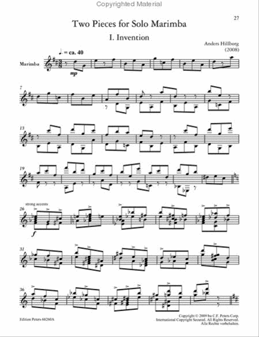 Intermediate Masterworks for Marimba Marimba scores gallery preview page 5
