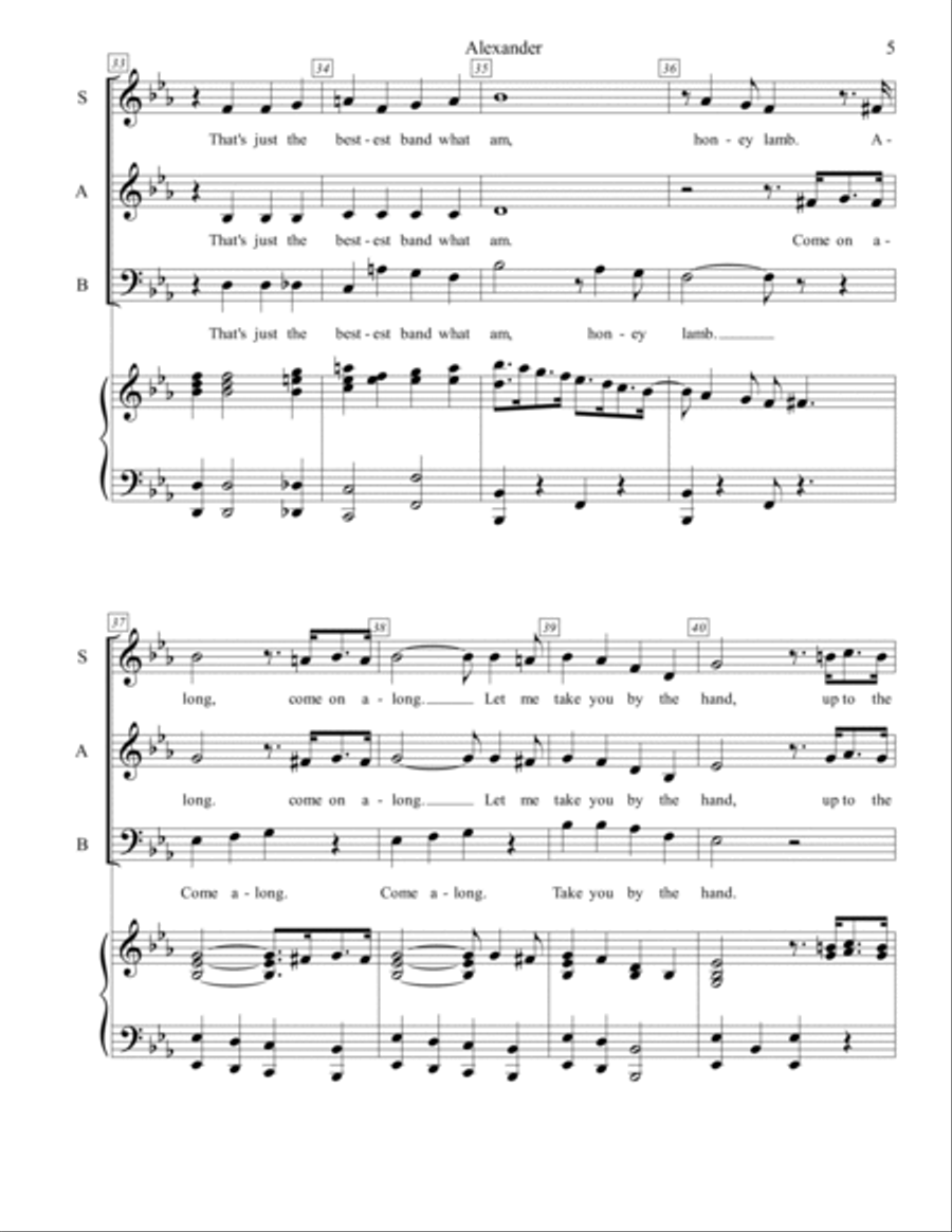 Alexander's Ragtime Band 3-Part scores gallery preview page 5