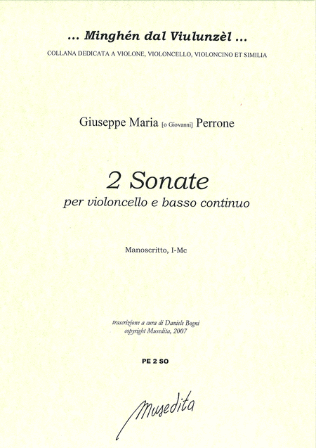 2 Cello Sonatas (Manuscript, I-Mc)