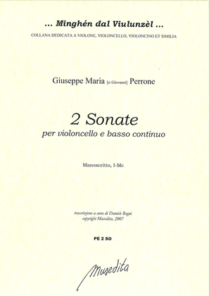 Book cover for 2 Sonate (Ms, I-Mc)