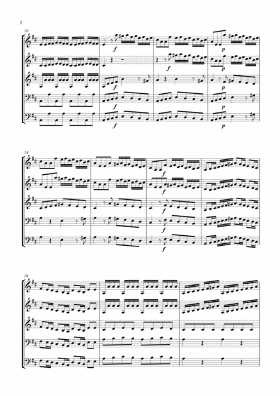 Vivaldi Sinfonia RV122 for String Orchestra without violas String Orchestra scores gallery preview page 2