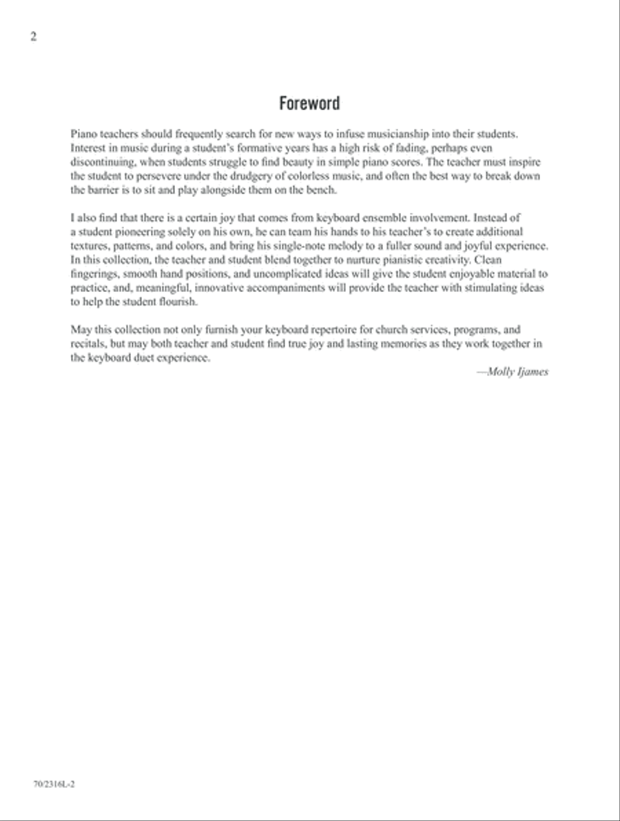 Hymn Keys for Student and Teacher Piano Method scores gallery preview page 2