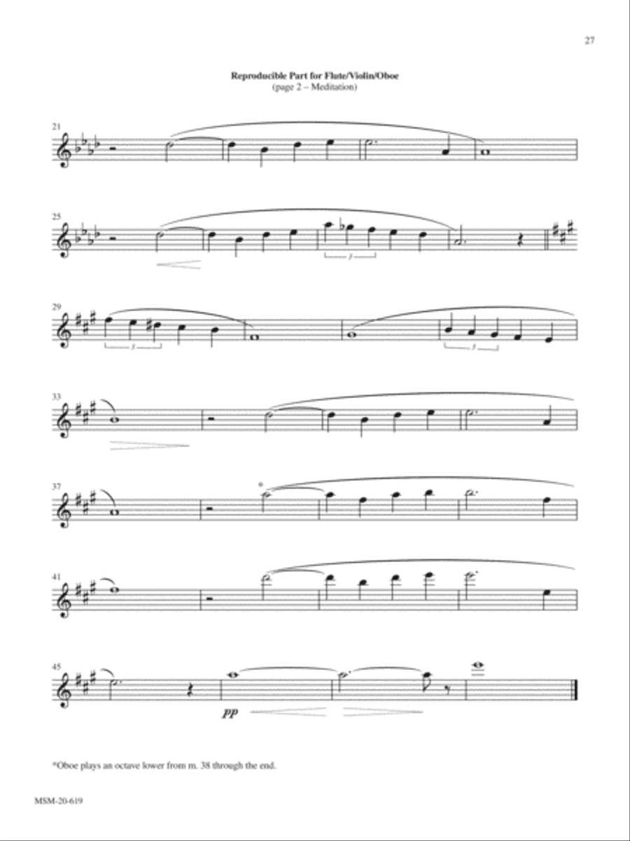 Meditation Piano scores gallery preview page 5